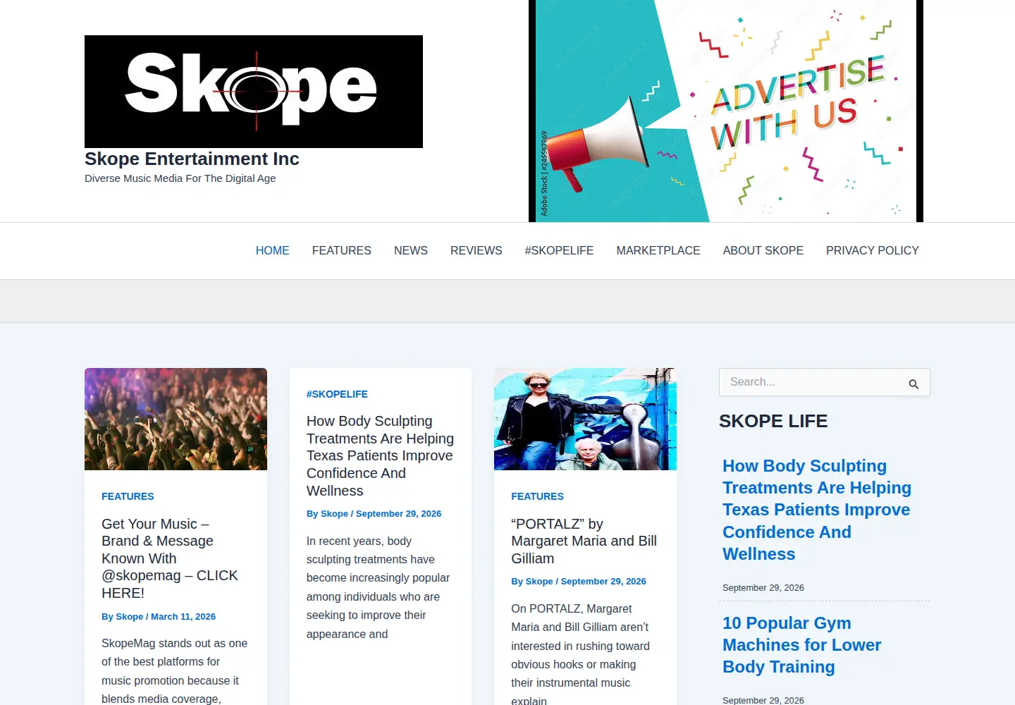 Screenshot of skopemag.com