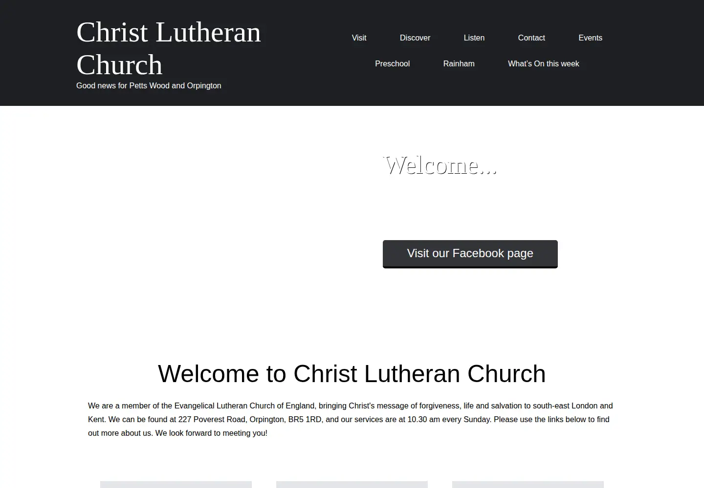 Screenshot of christlutheranchurch.org.uk