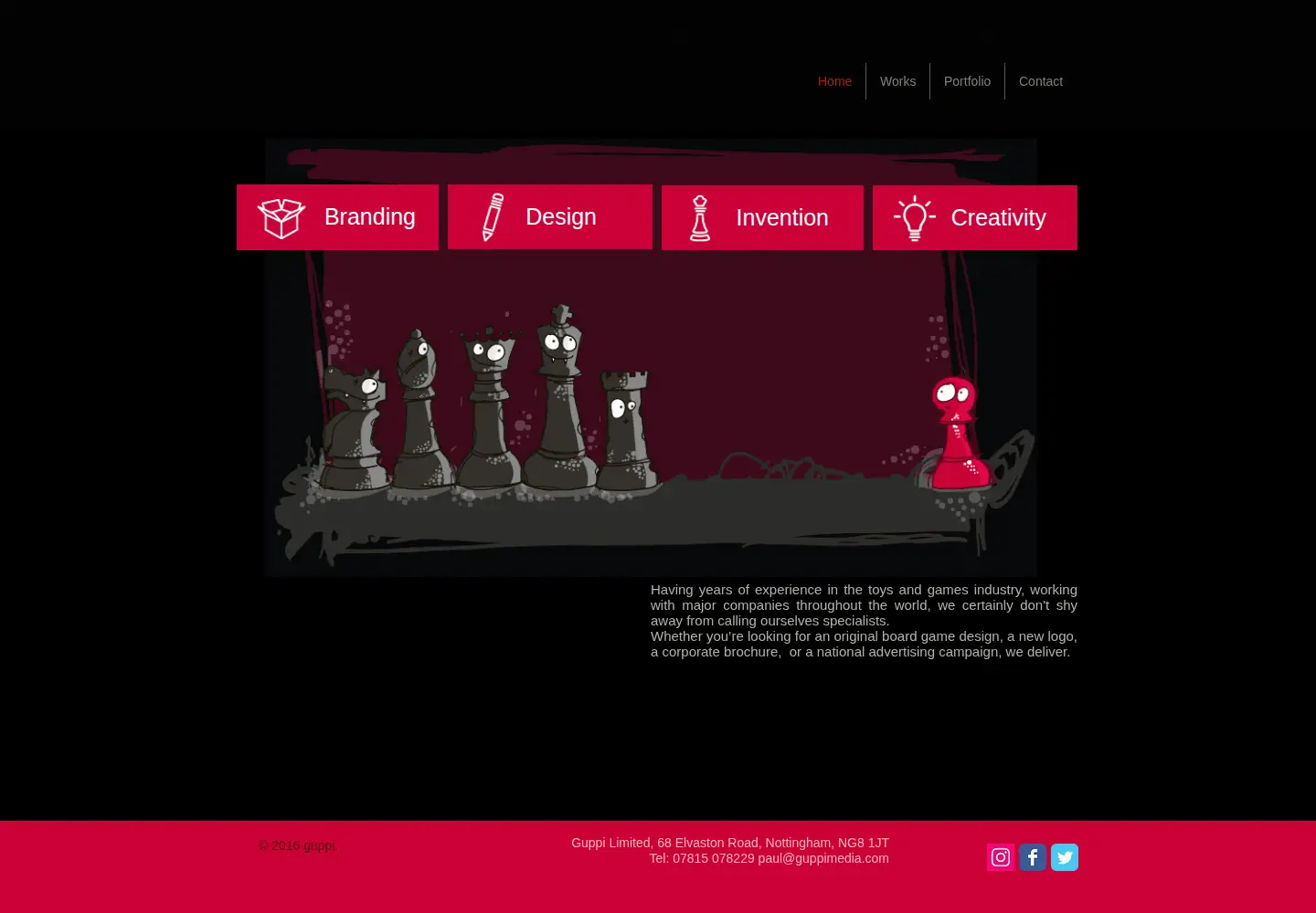 Captured homepage of guppimedia.com in the current scan