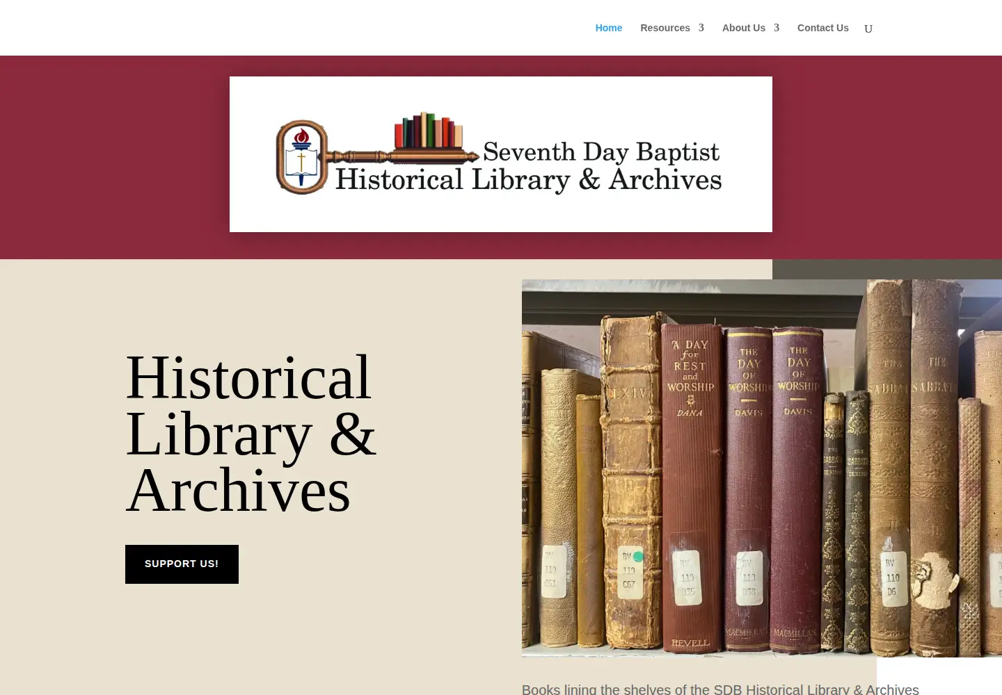 Screenshot of sdbhistory.org