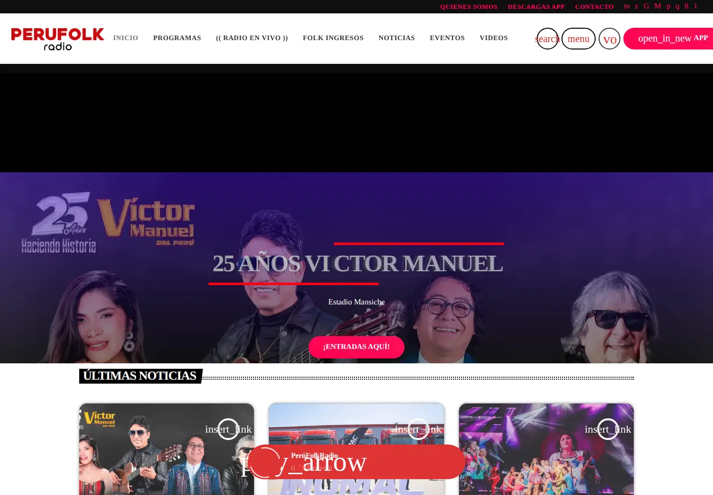 Screenshot of perufolkradio.com