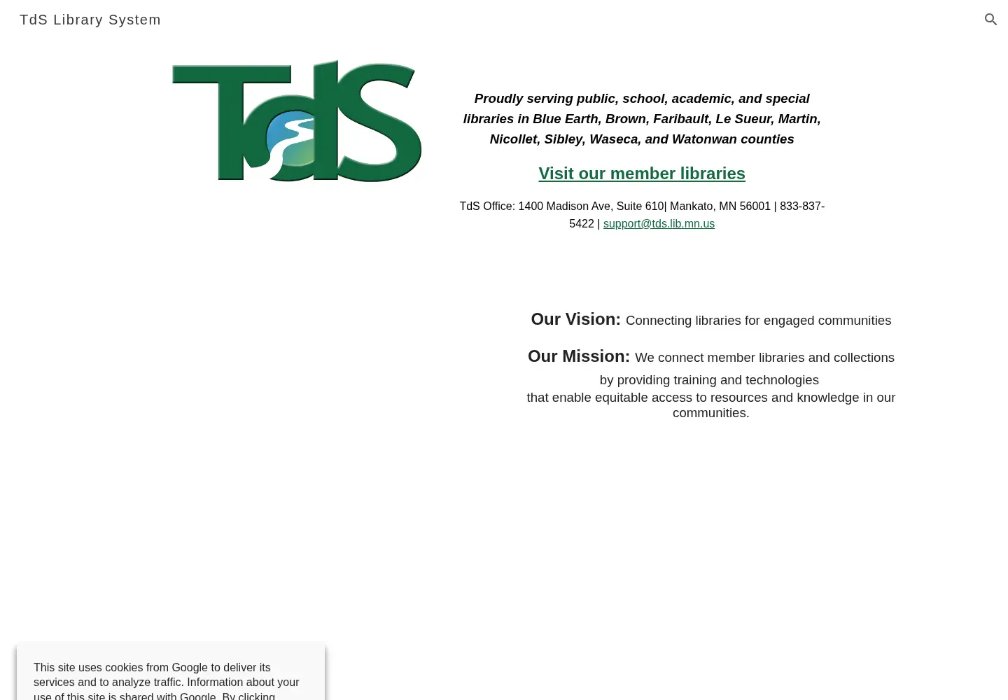 Screenshot of tdslib.org