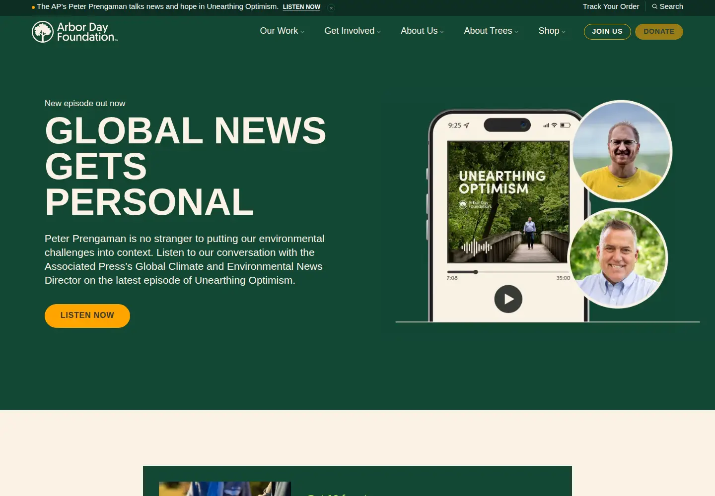 Screenshot of arborday.org