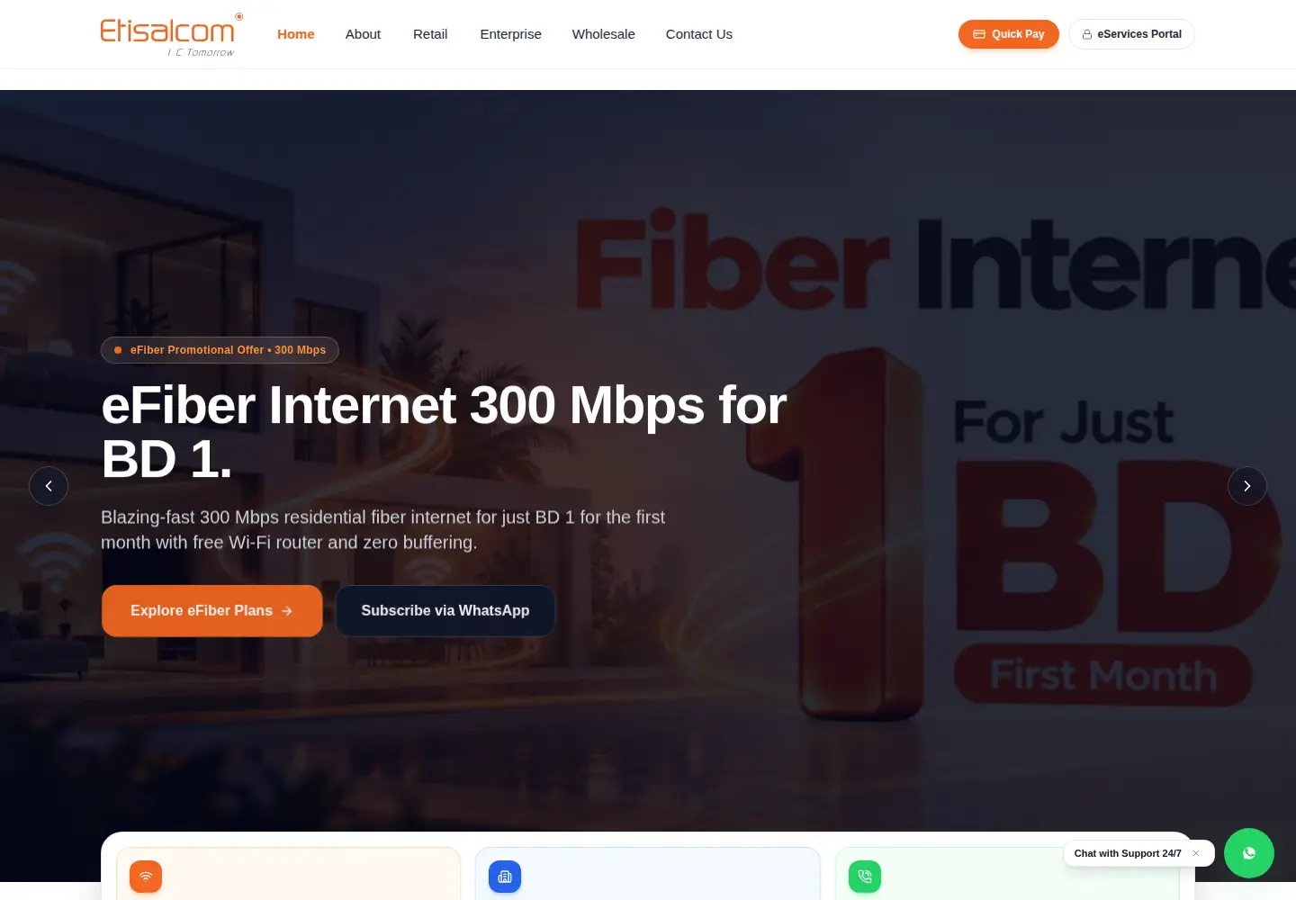 Screenshot of etisalcom.com