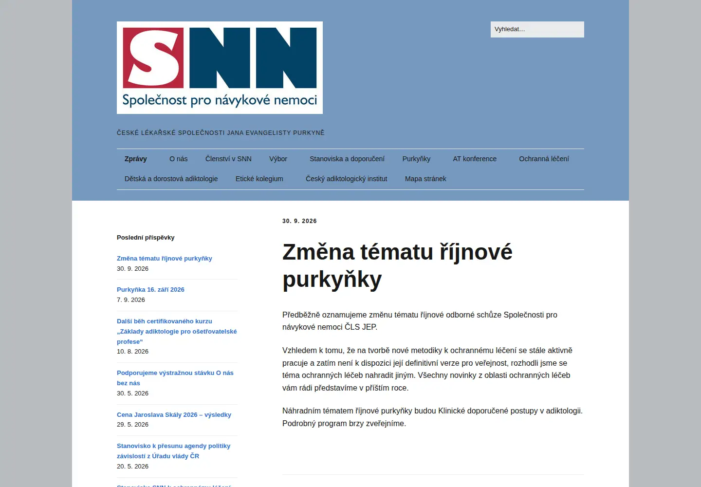 Screenshot of snncls.cz