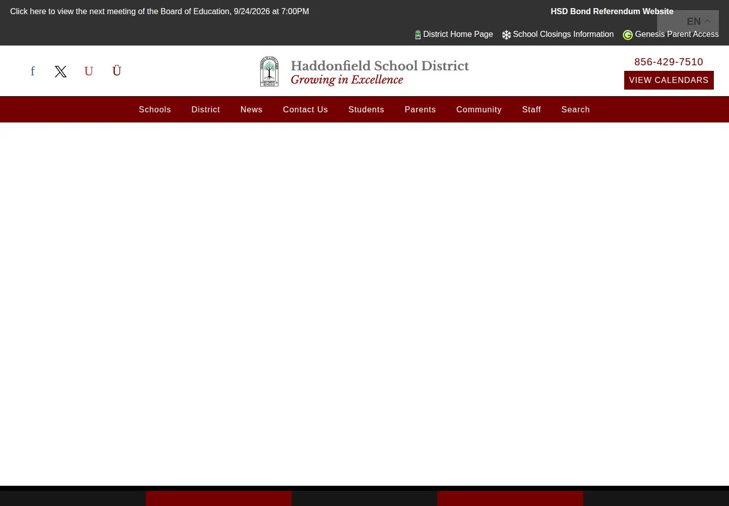 Screenshot of haddonfield.k12.nj.us
