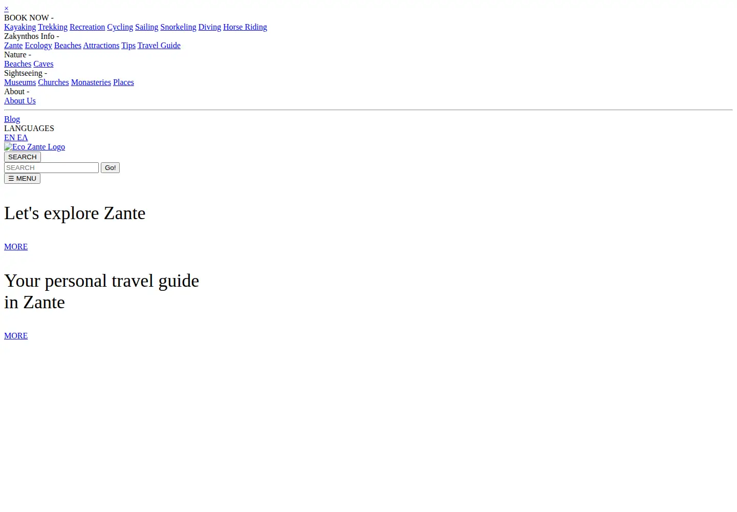 Screenshot of ecozante.com
