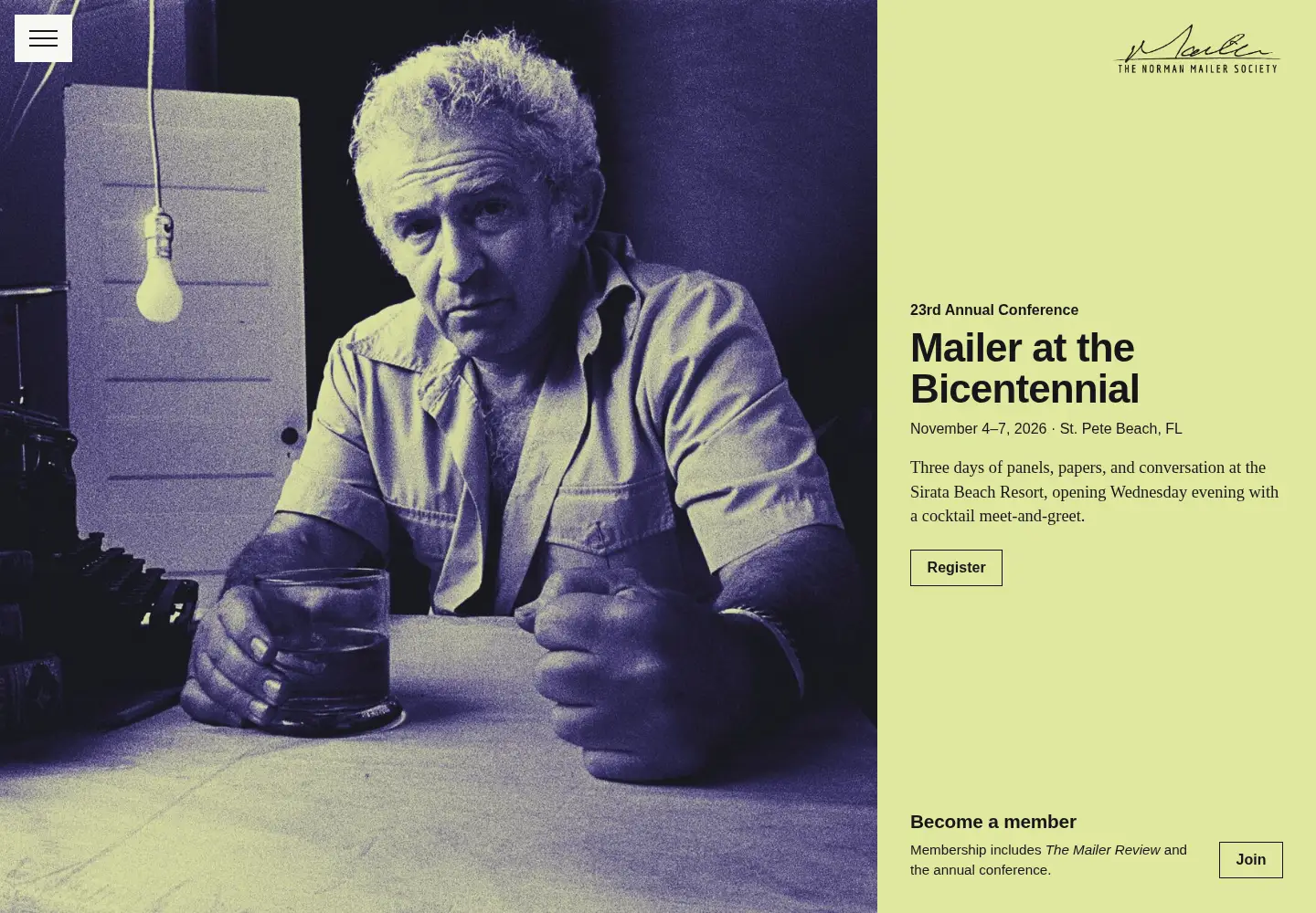 Captured homepage of normanmailersociety.com in the current scan