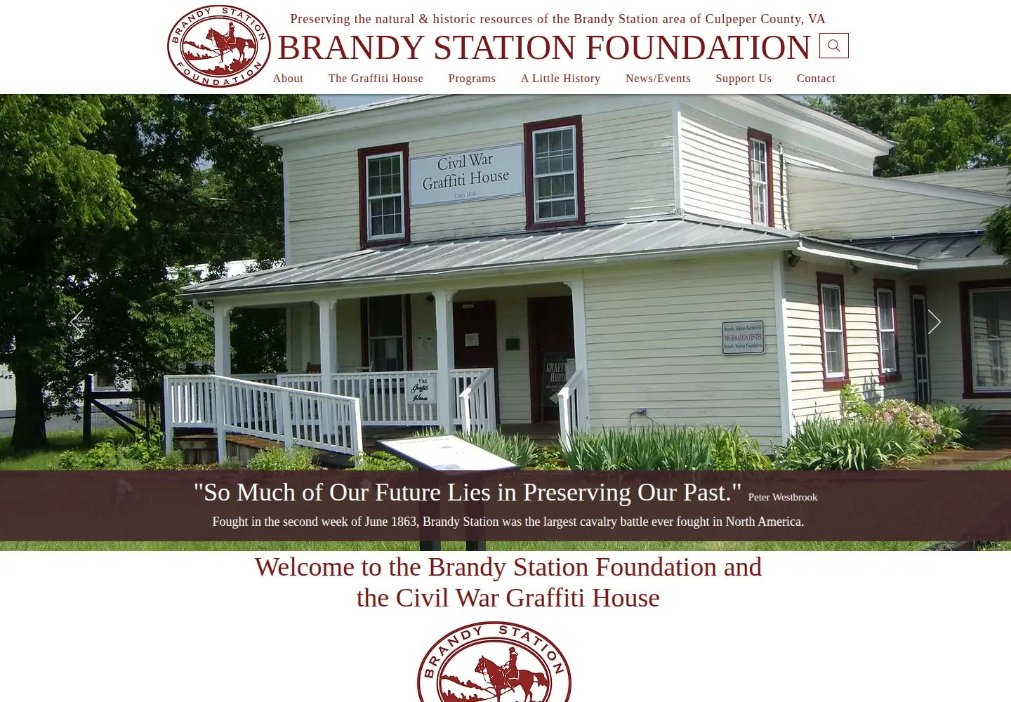 Captured homepage of brandystationfoundation.com in the current scan