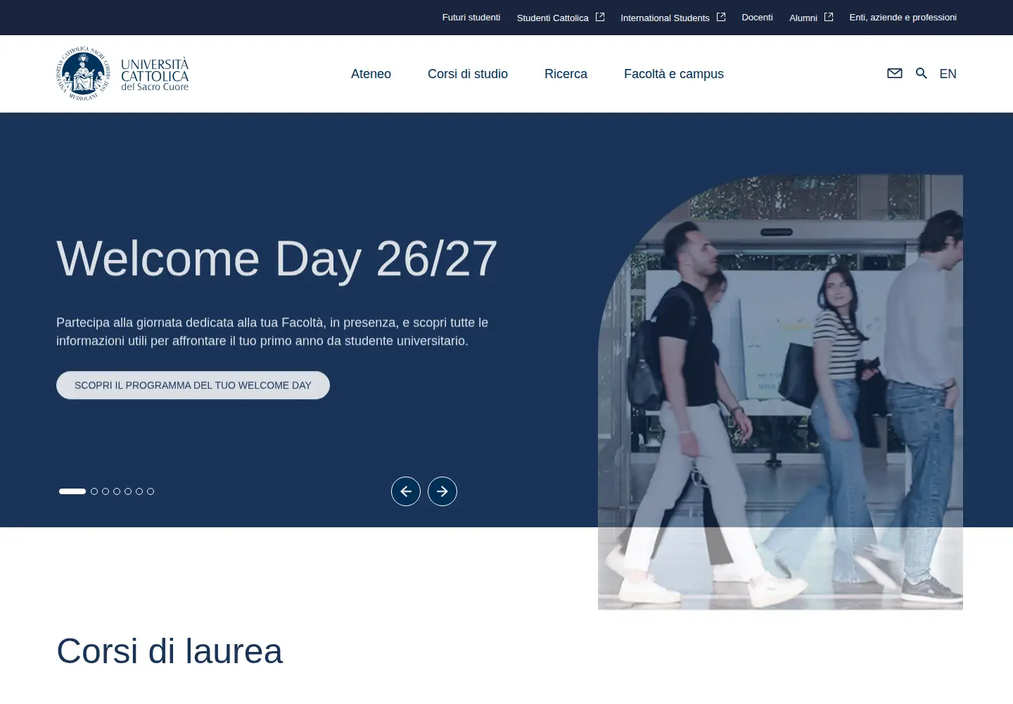 Screenshot of unicatt.it