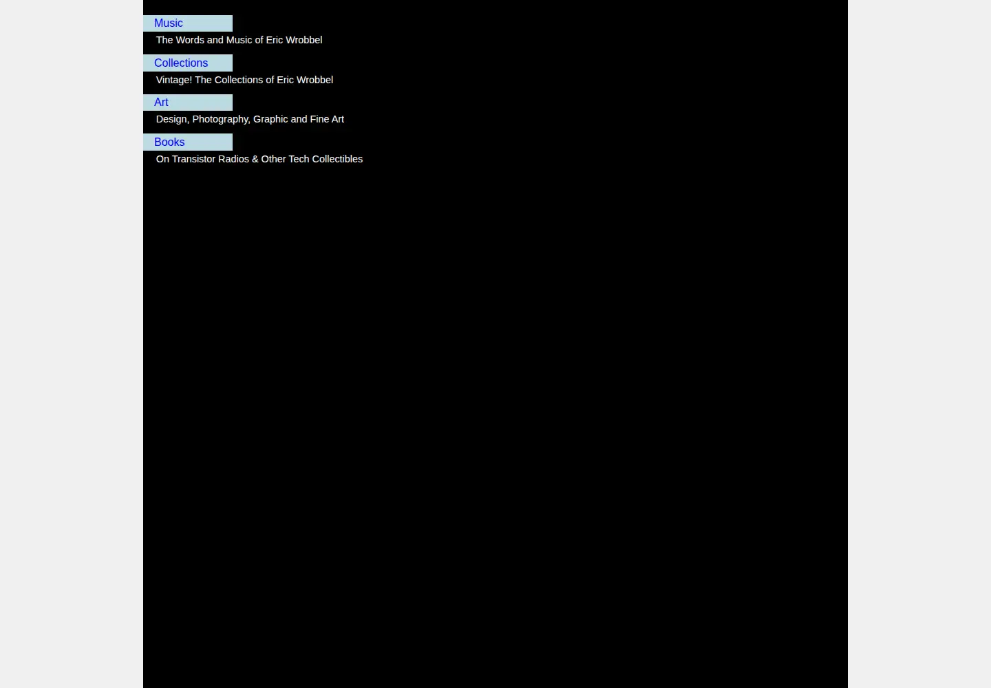 Screenshot of ericwrobbel.com