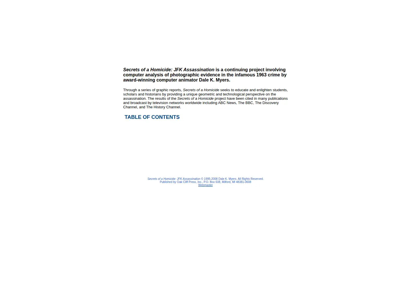Screenshot of jfkfiles.com
