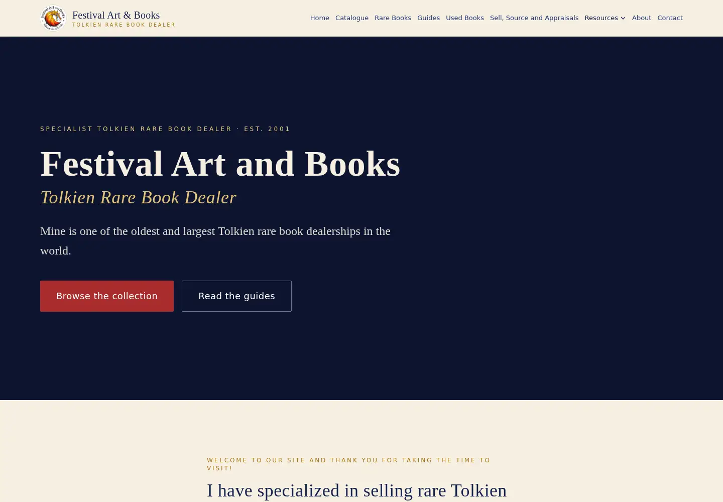 Captured homepage of festivalartandbooks.com in the current scan