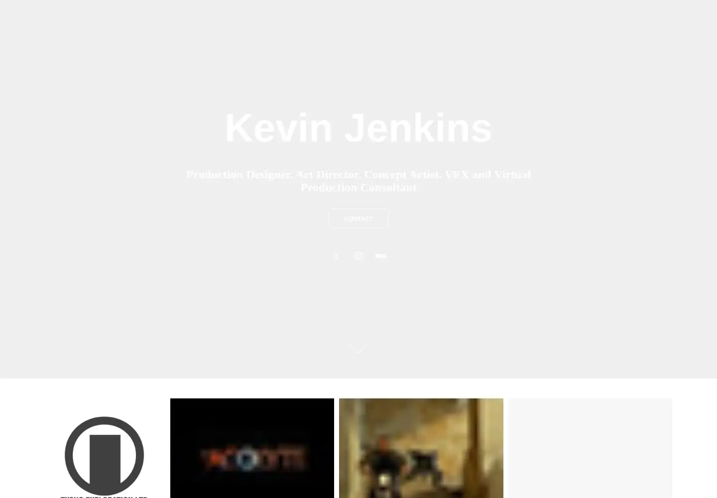 Captured homepage of kevjenkins.com in the current scan