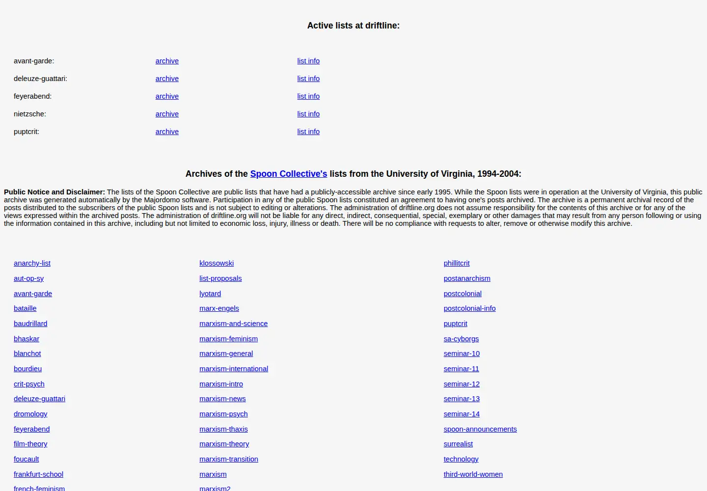 Screenshot of driftline.org