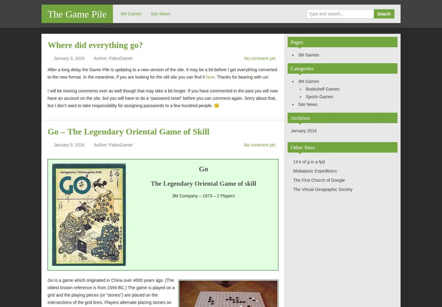 Screenshot of gamepile.com