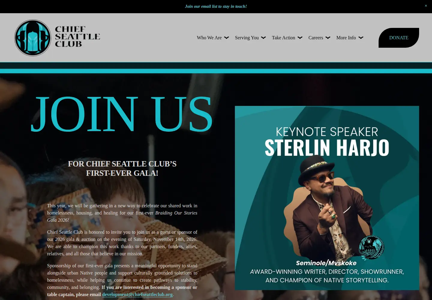 Screenshot of chiefseattleclub.org