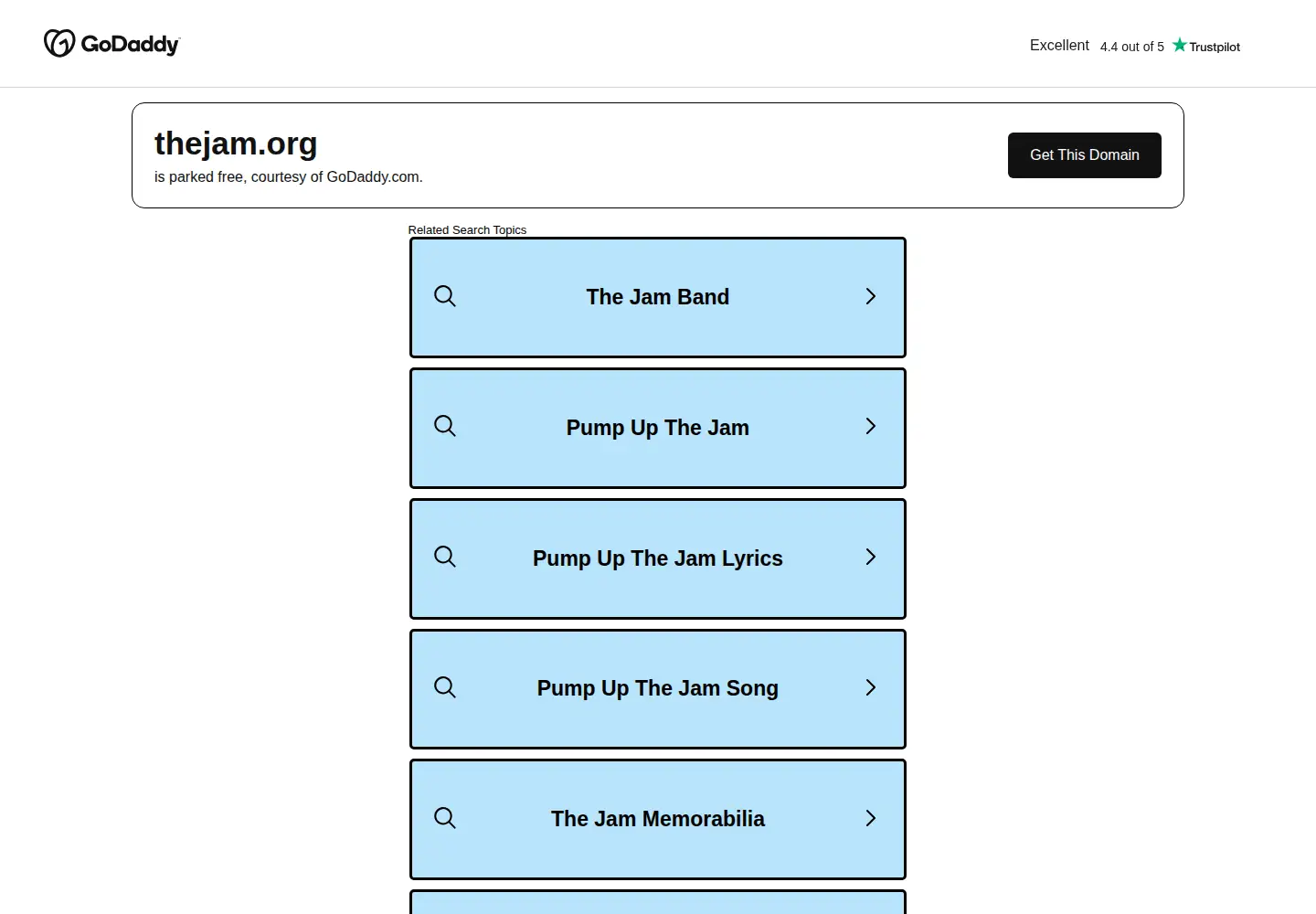 Screenshot of thejam.org