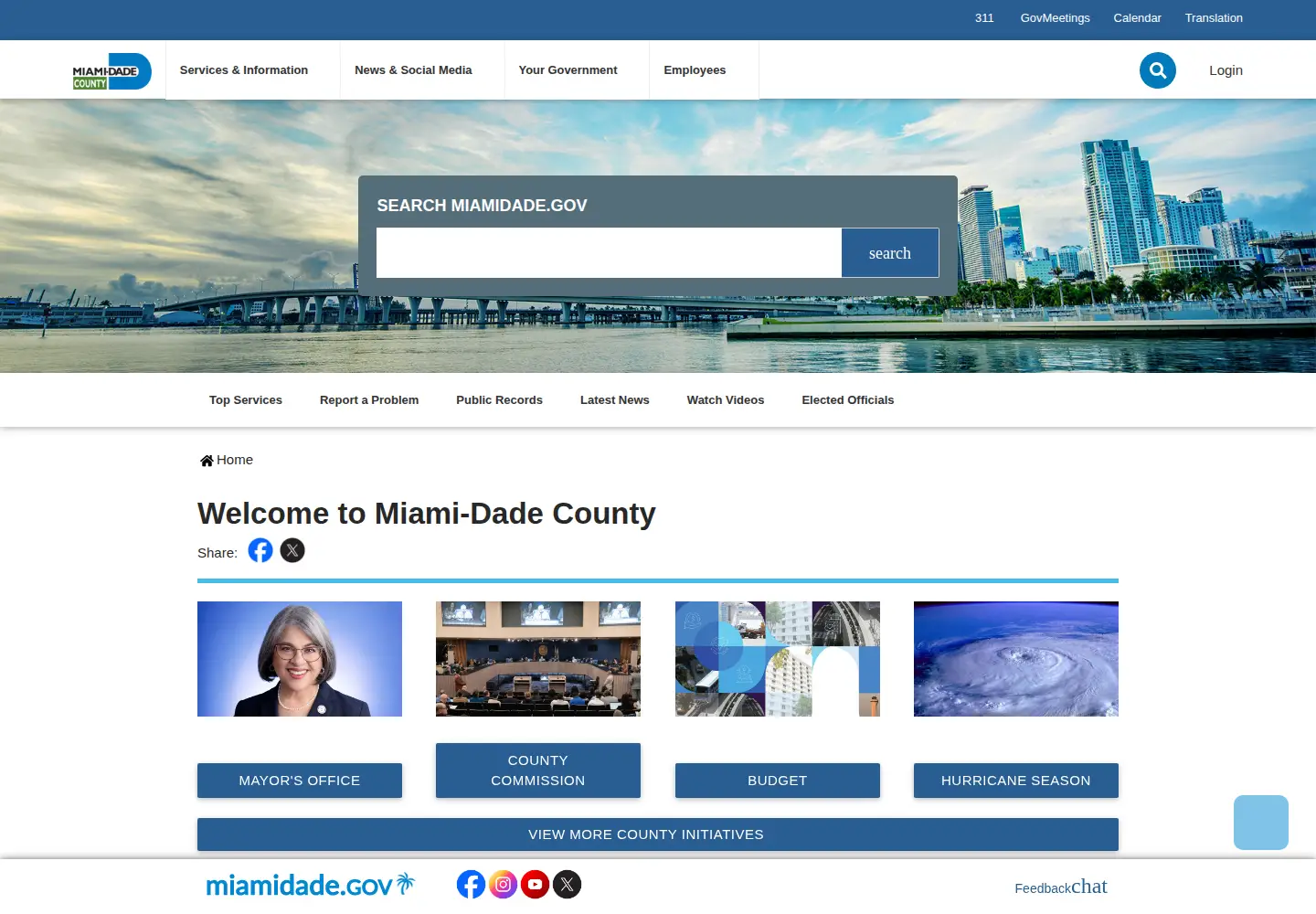 Screenshot of miamidade.gov
