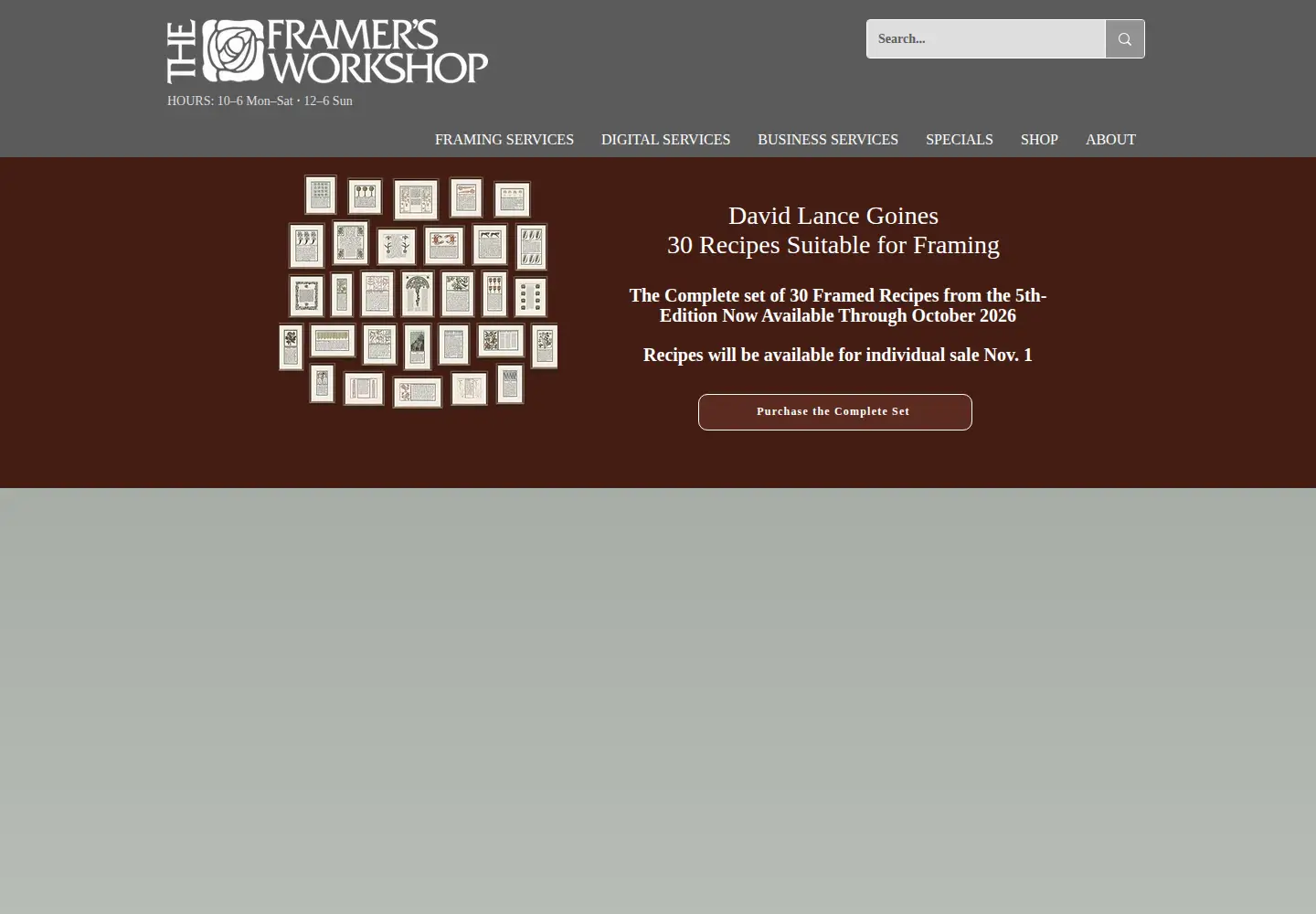 Screenshot of framersworkshop.com