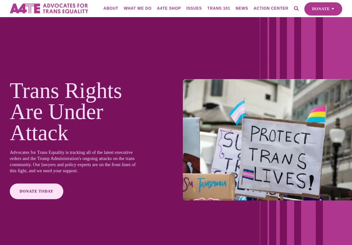 Screenshot of transequality.org