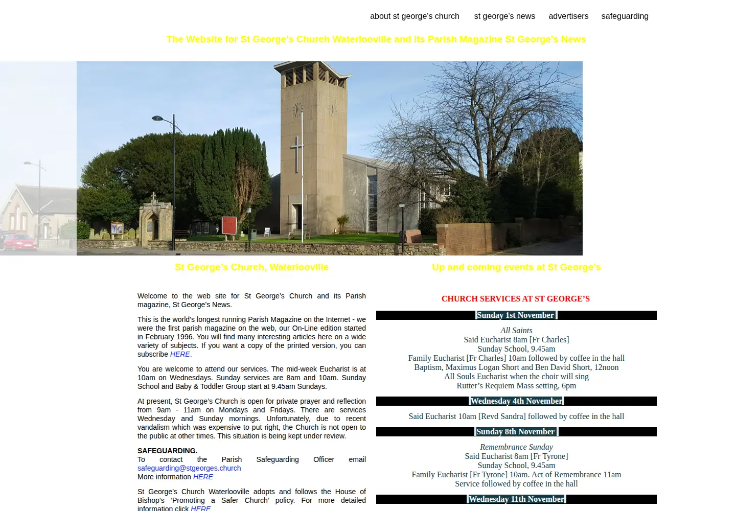 Captured homepage of stgeorgesnews.org in the current scan