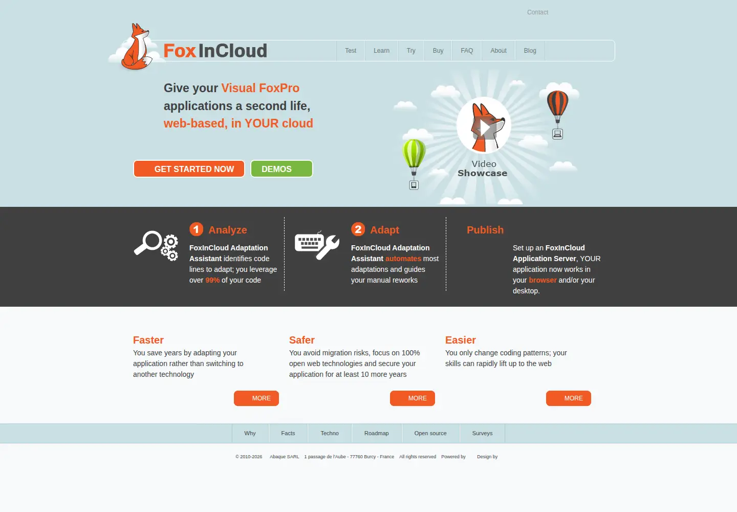 Screenshot of foxincloud.com