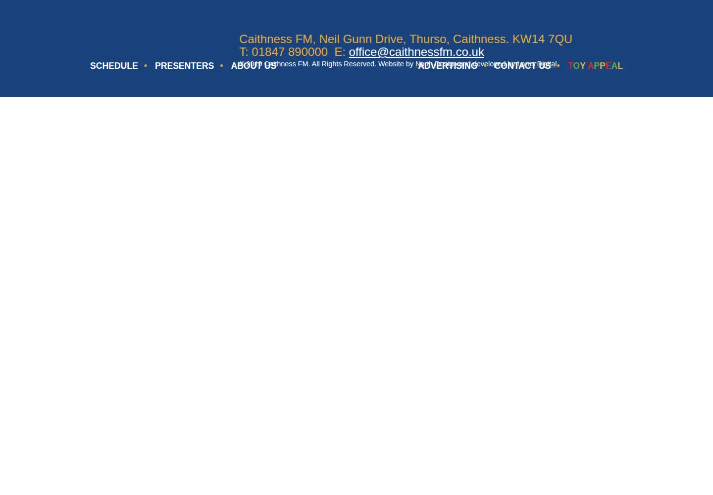 Captured homepage of caithnessfm.co.uk in the current scan