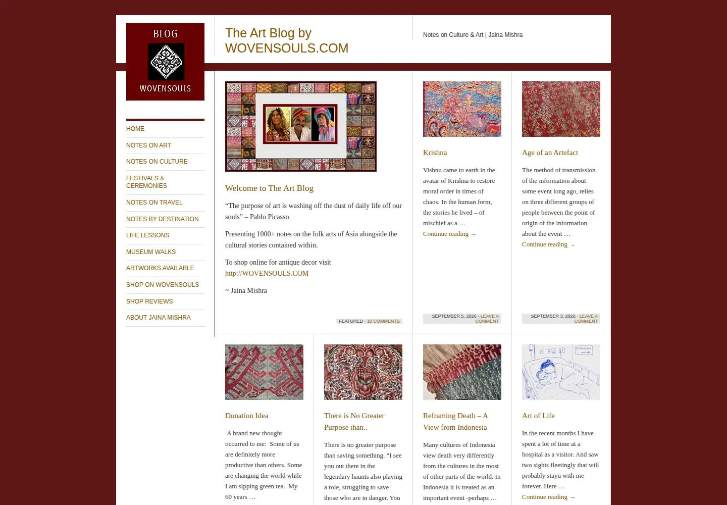 Screenshot of wovensouls.org