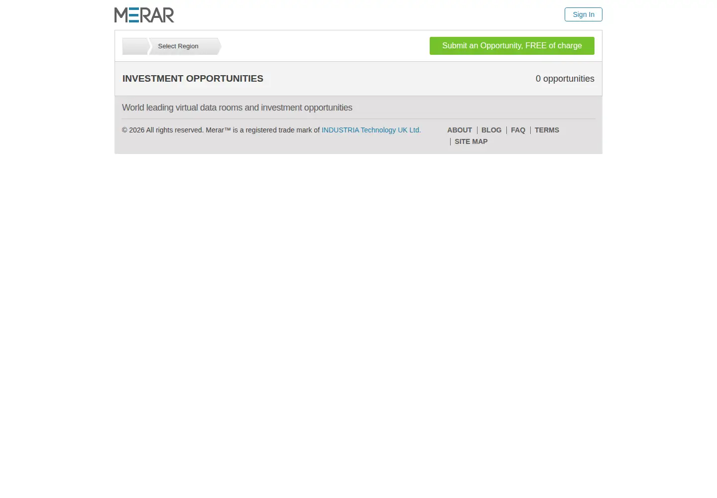 Captured homepage of merar.com in the current scan