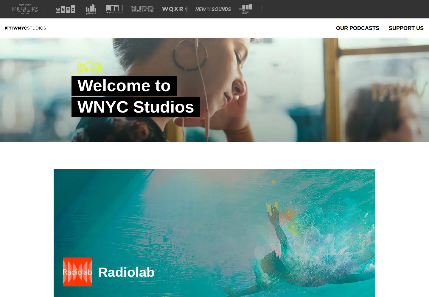 Screenshot of wnycstudios.org