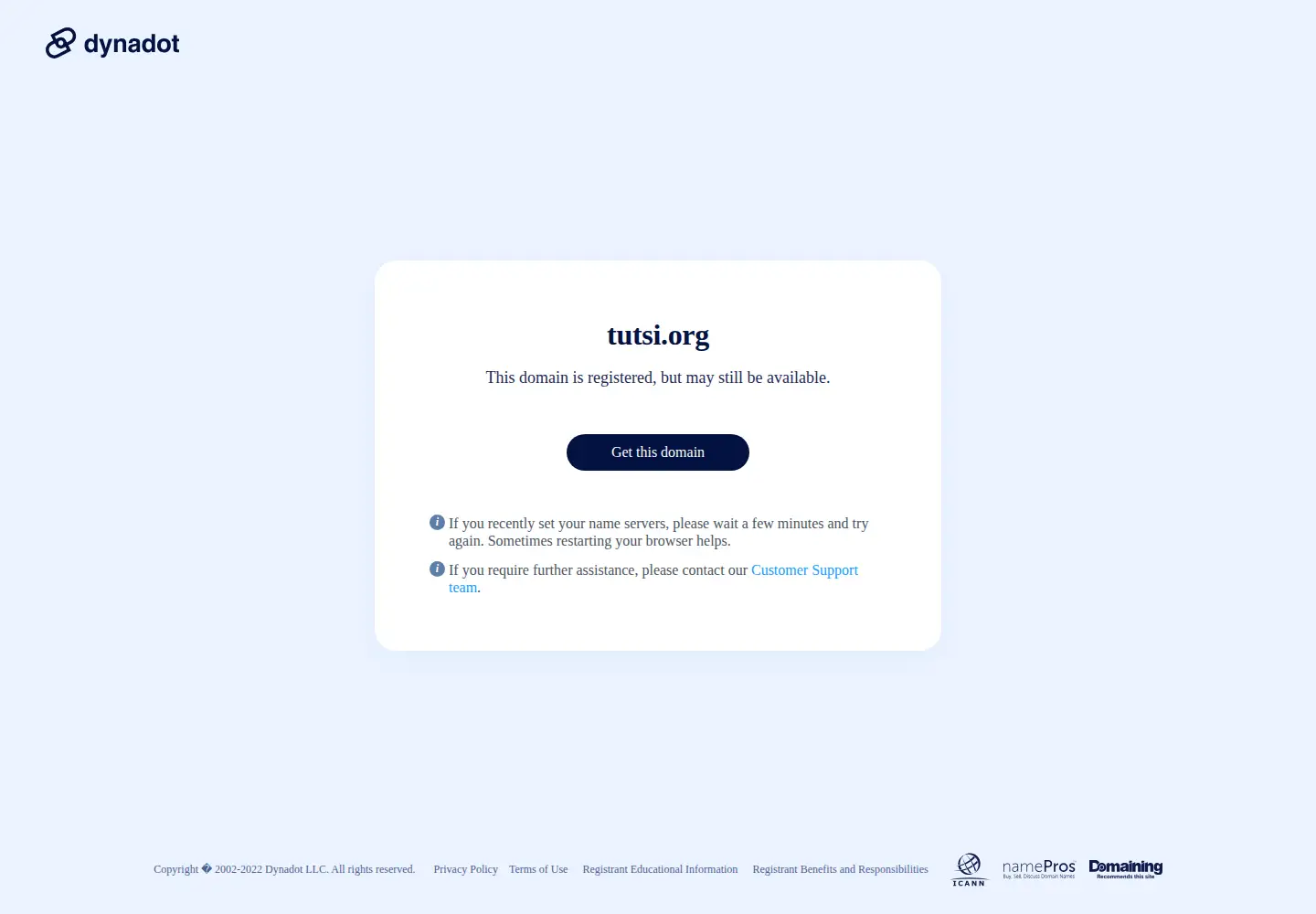 Screenshot of tutsi.org
