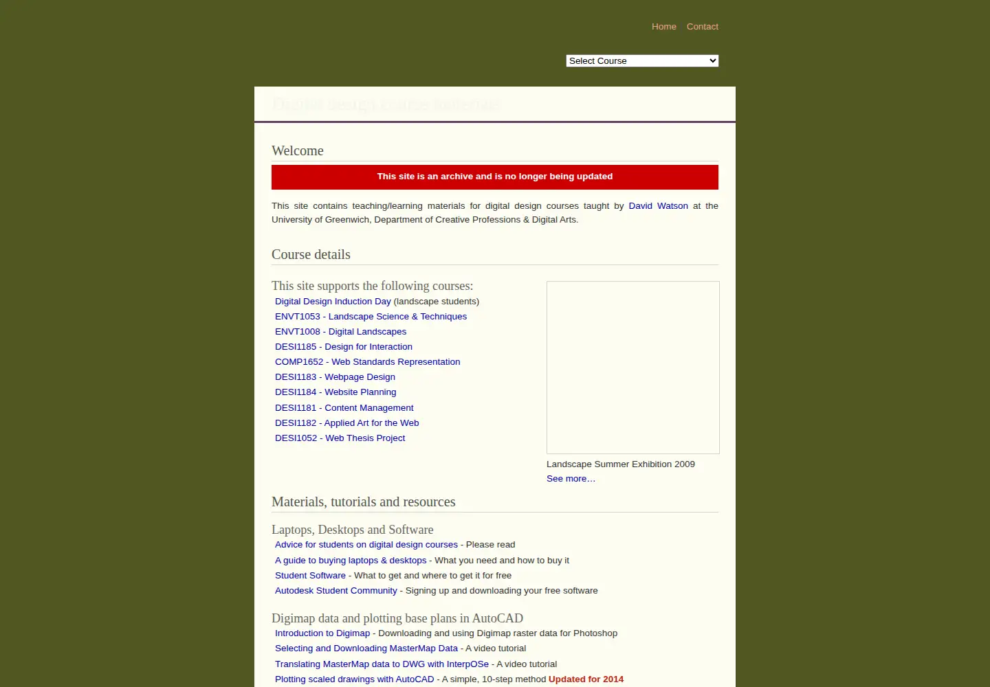 Screenshot of coursestuff.co.uk