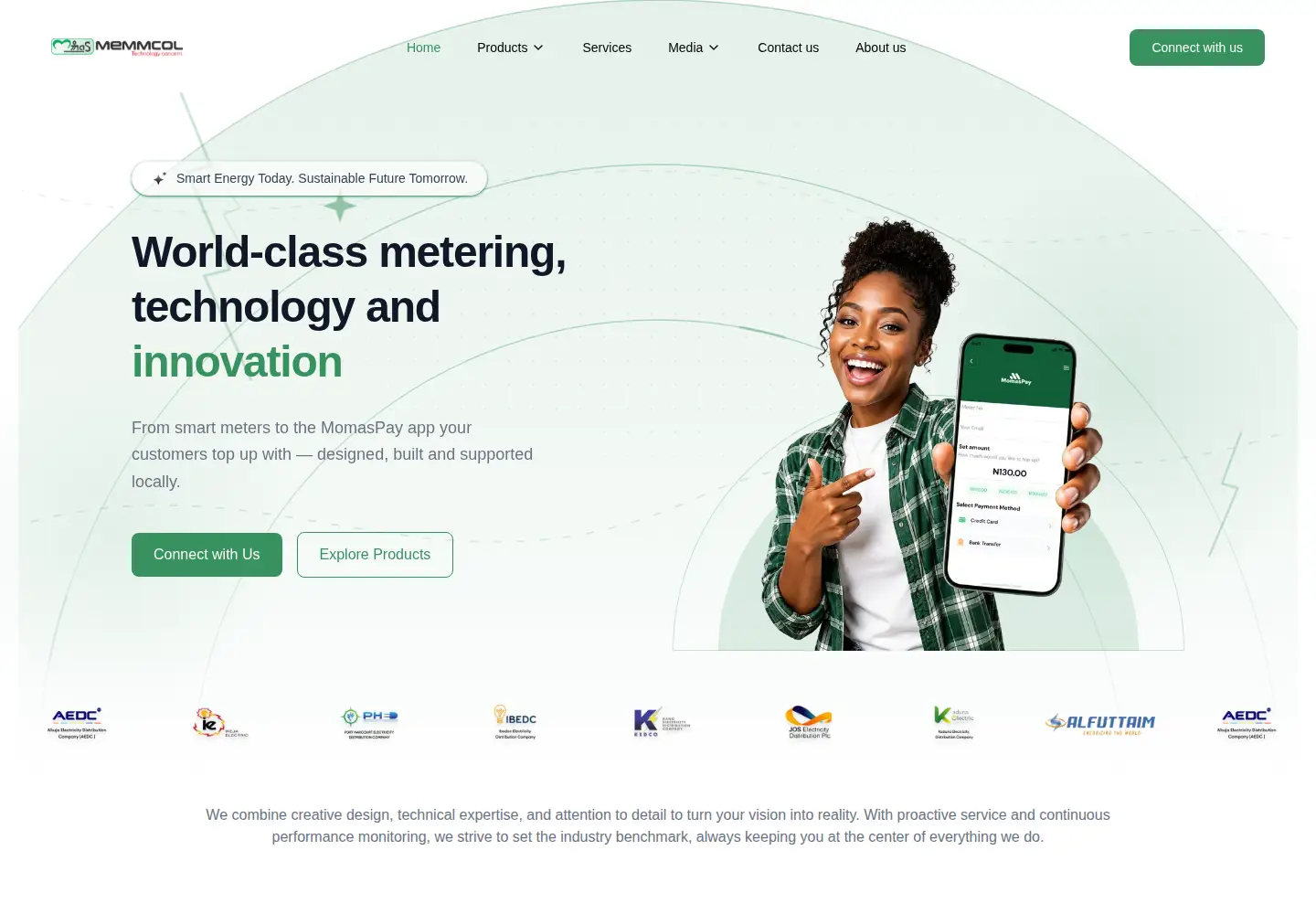 Screenshot of memmcol.com