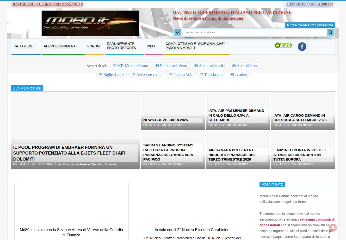 Screenshot of md80.it