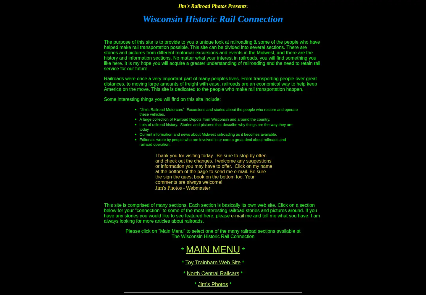 Captured homepage of whrc-wi.org in the current scan