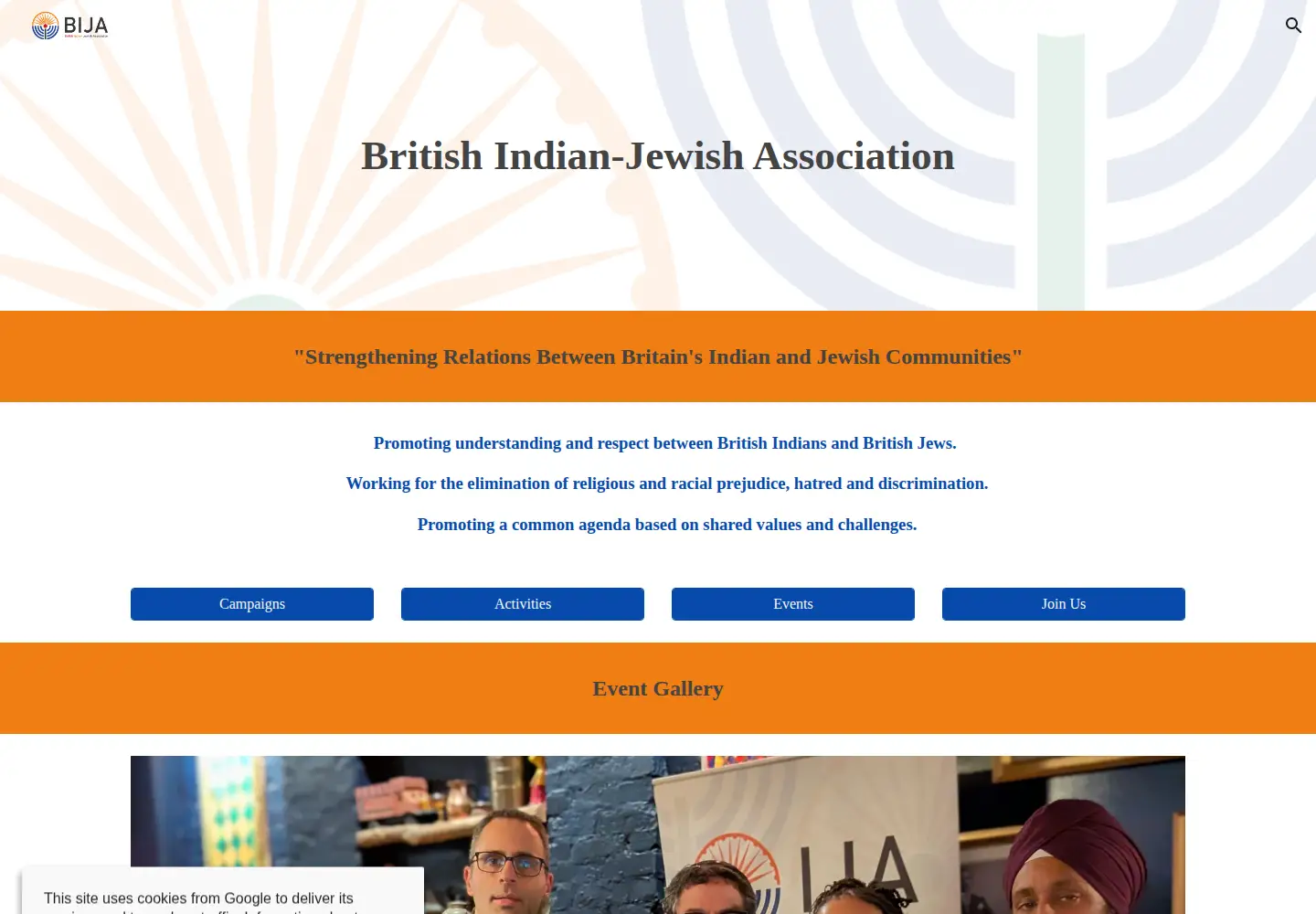 Screenshot of indianjewishassociation.co.uk