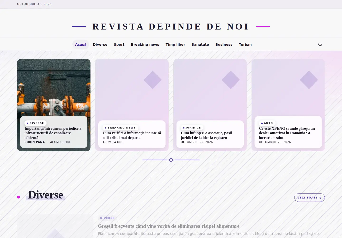 Screenshot of depindedenoi.ro