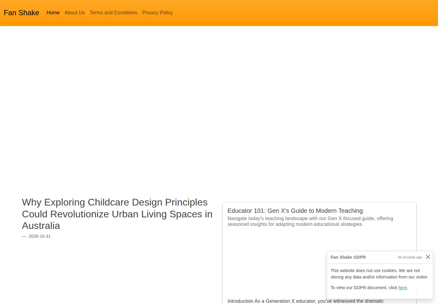Screenshot of fanshake.com