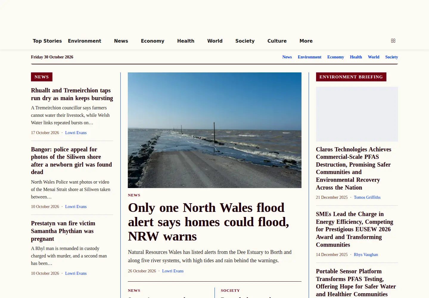 Screenshot of caernarfonherald.co.uk