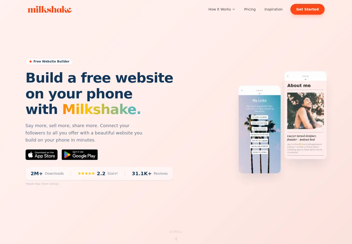 Screenshot of msha.ke