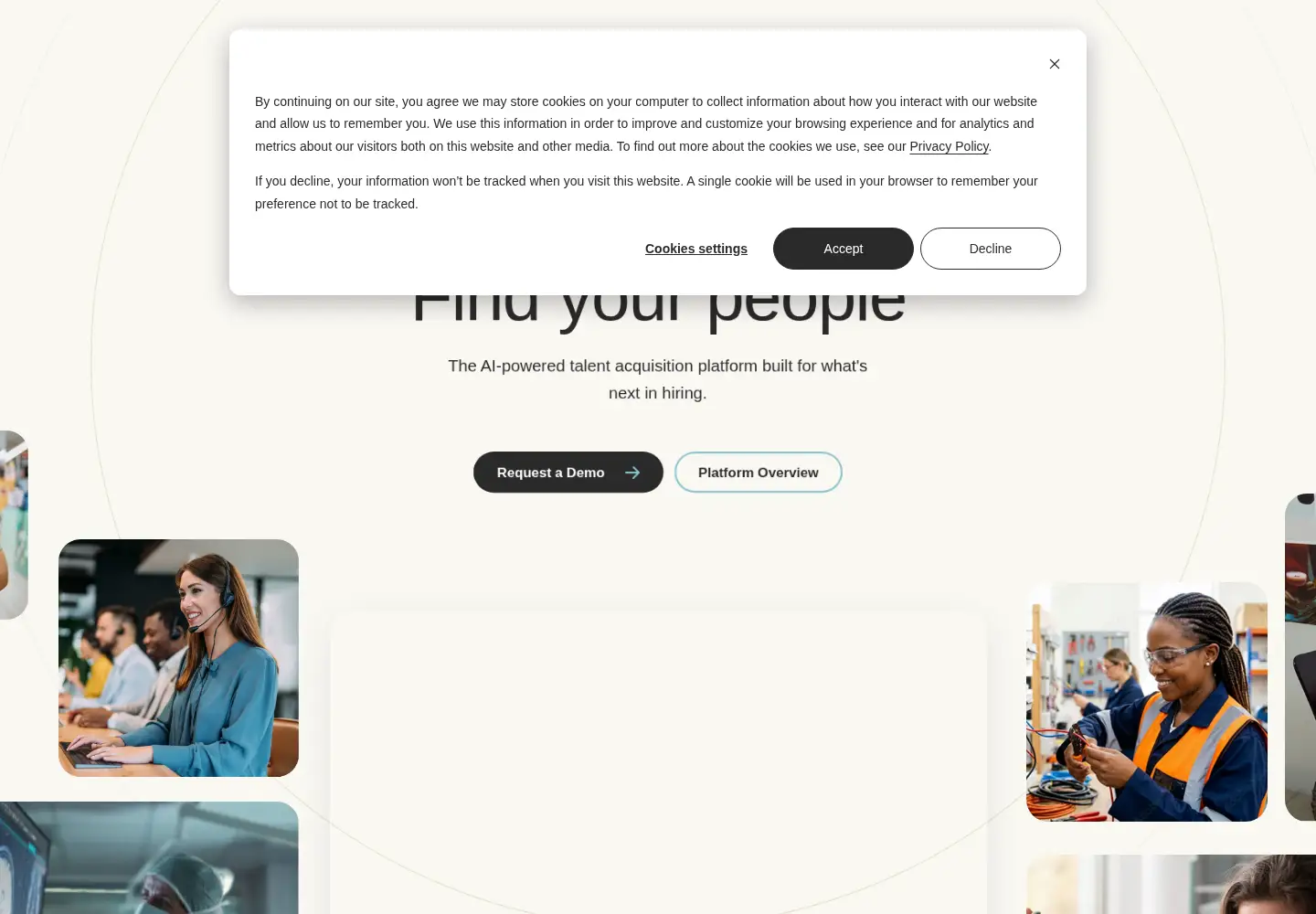 Screenshot of recruitics.com