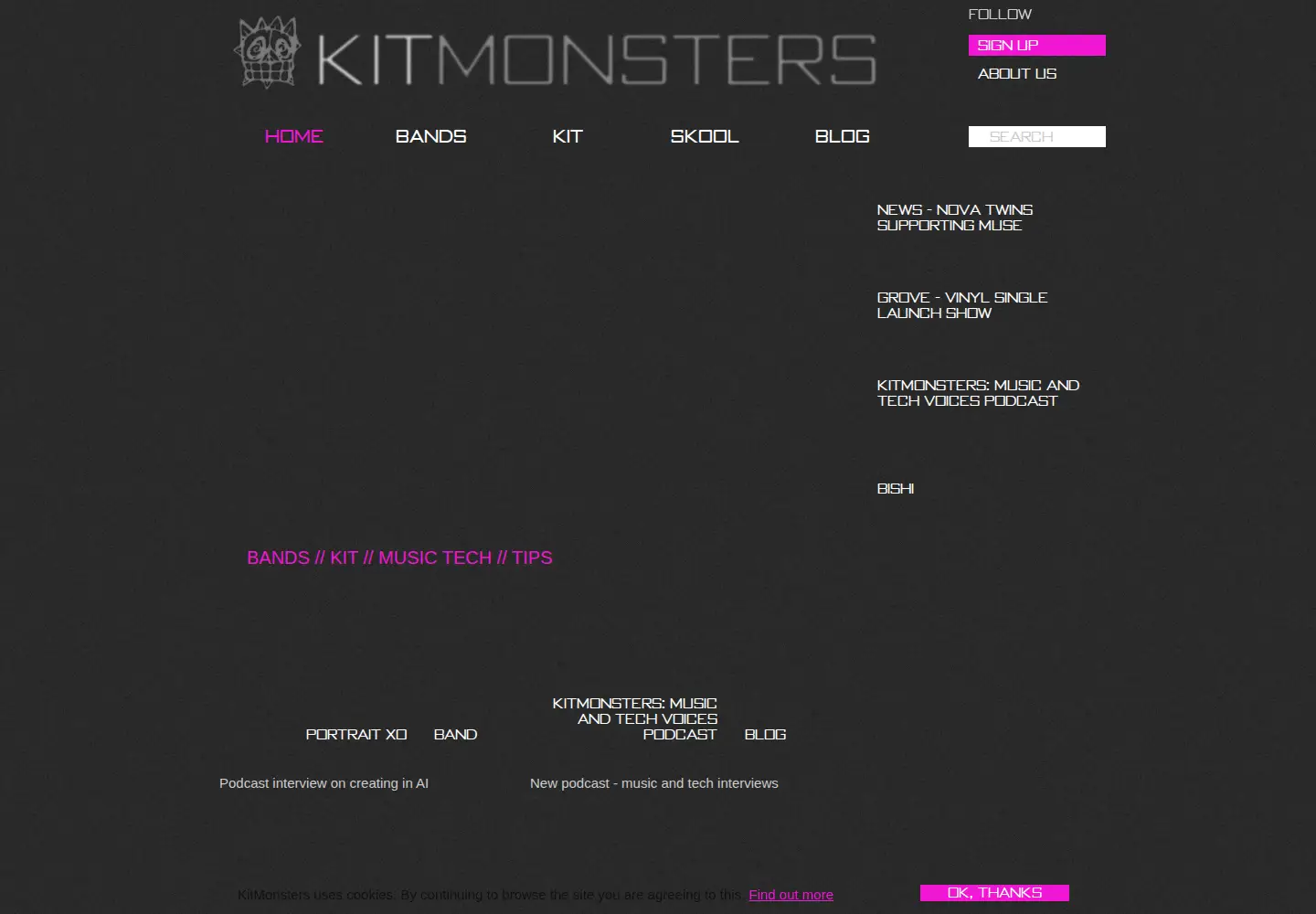 Screenshot of kitmonsters.com