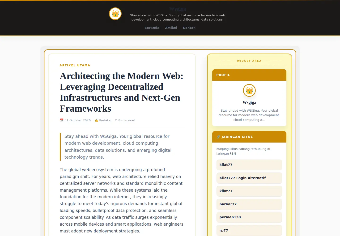 Screenshot of wsgiga.com