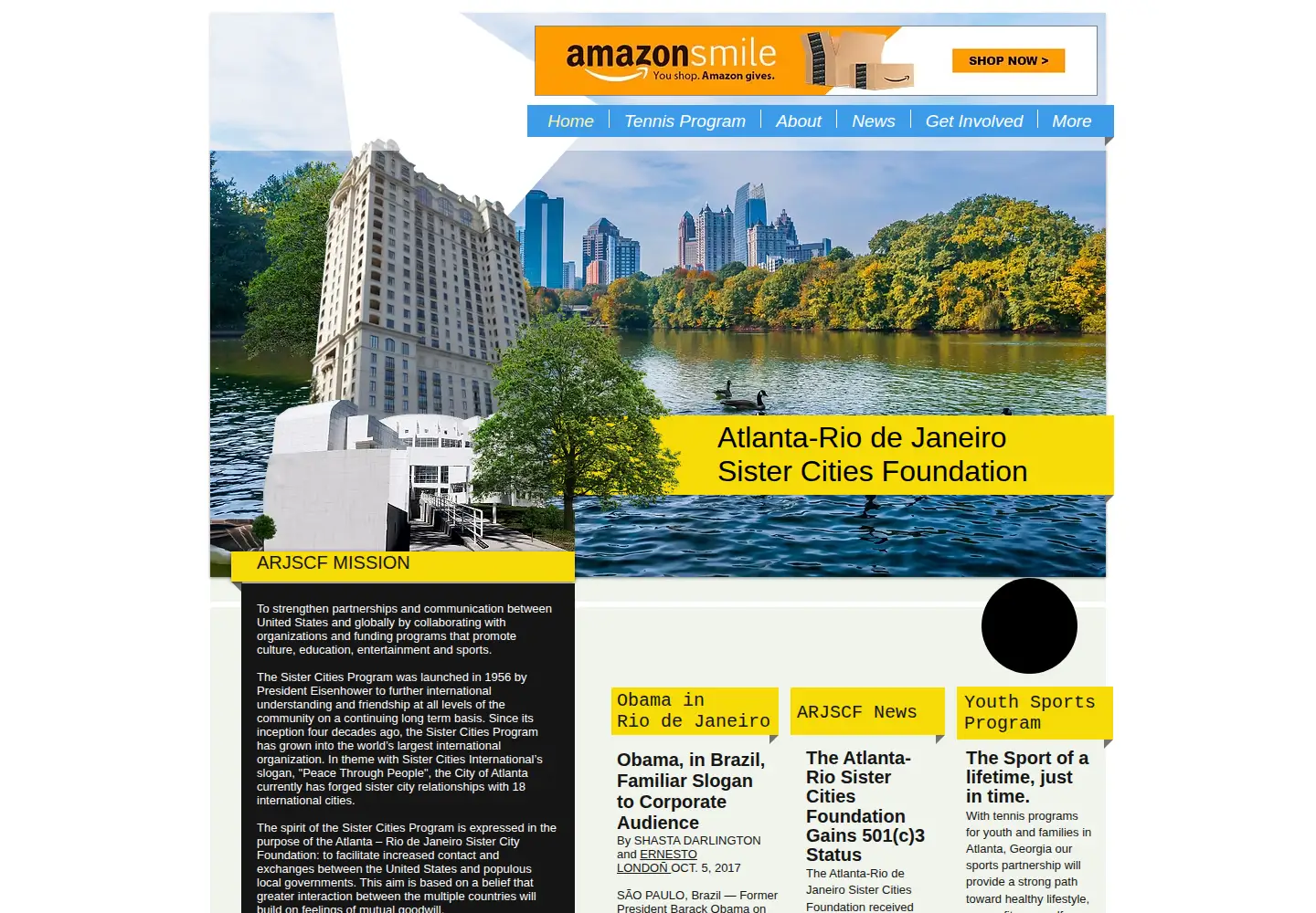 Captured homepage of atlantariofoundation.org in the current scan
