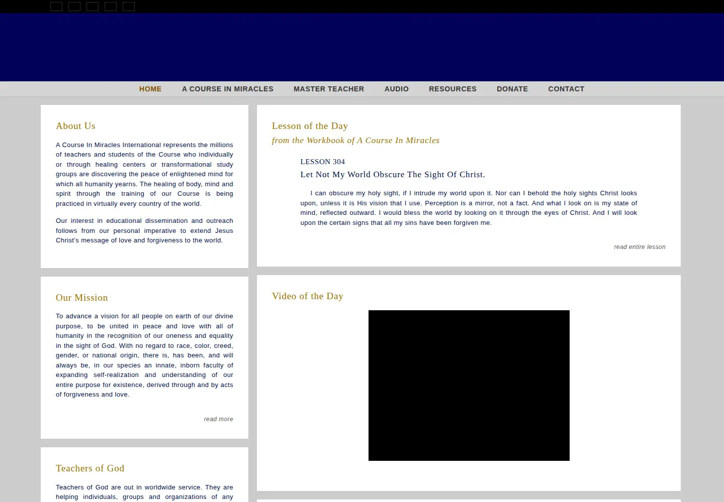 Captured homepage of acimi.com in the current scan