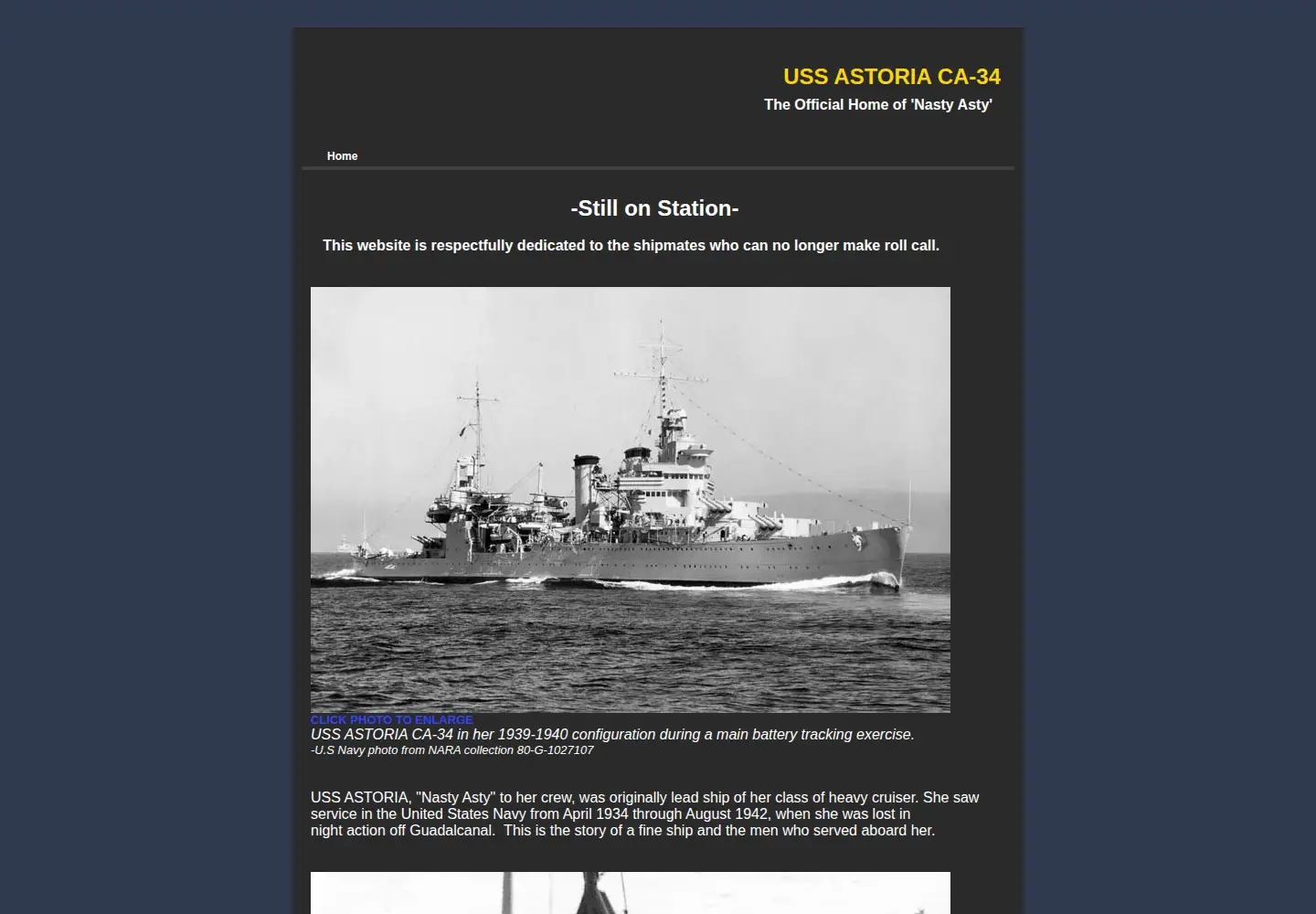 Screenshot of ussastoria.org