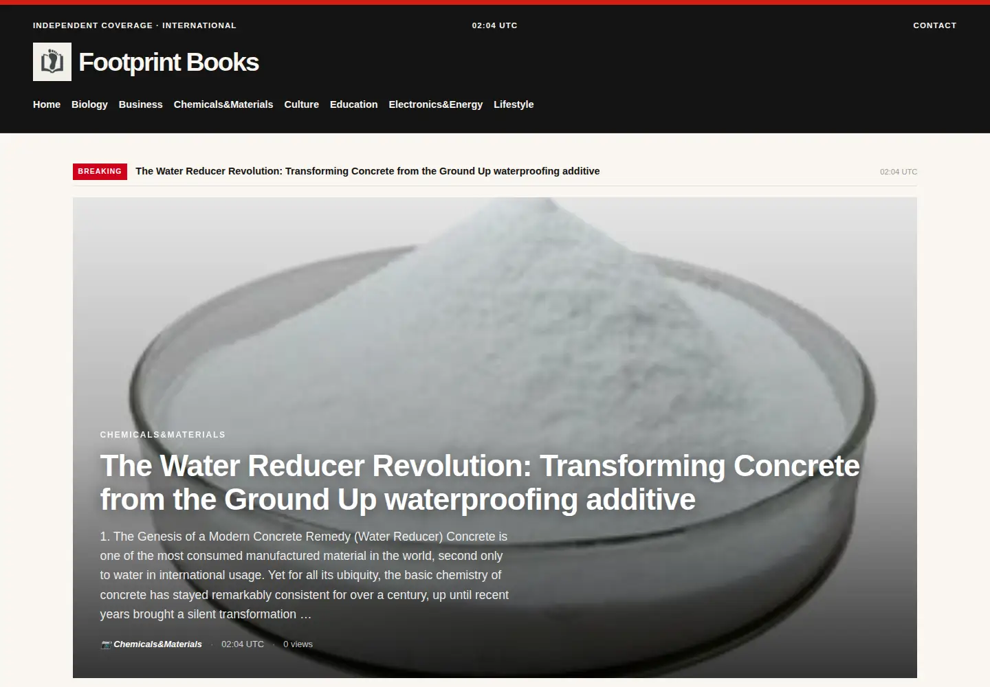 Captured homepage of footprintbooks.com in the current scan