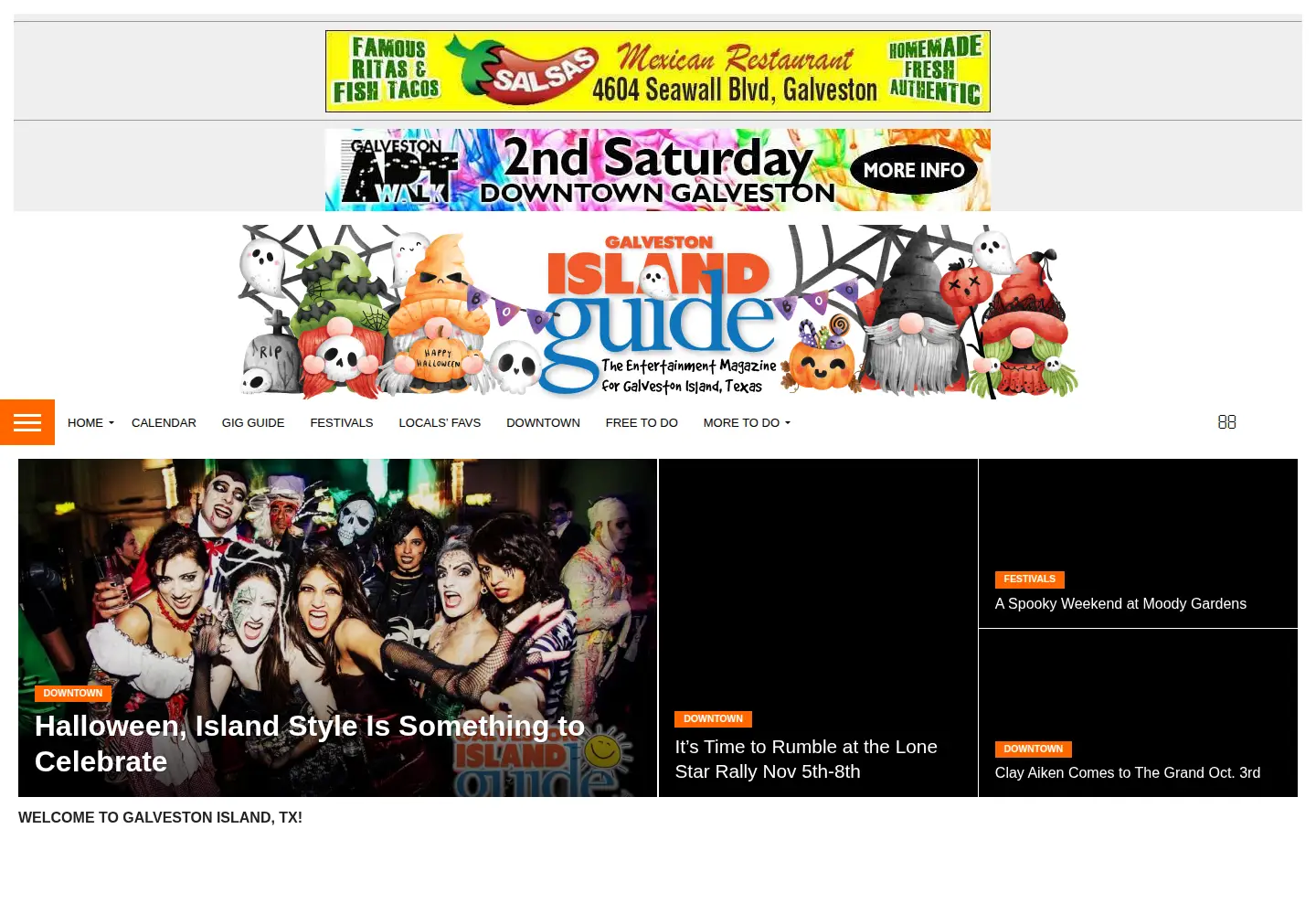 Screenshot of galvestonislandguide.com
