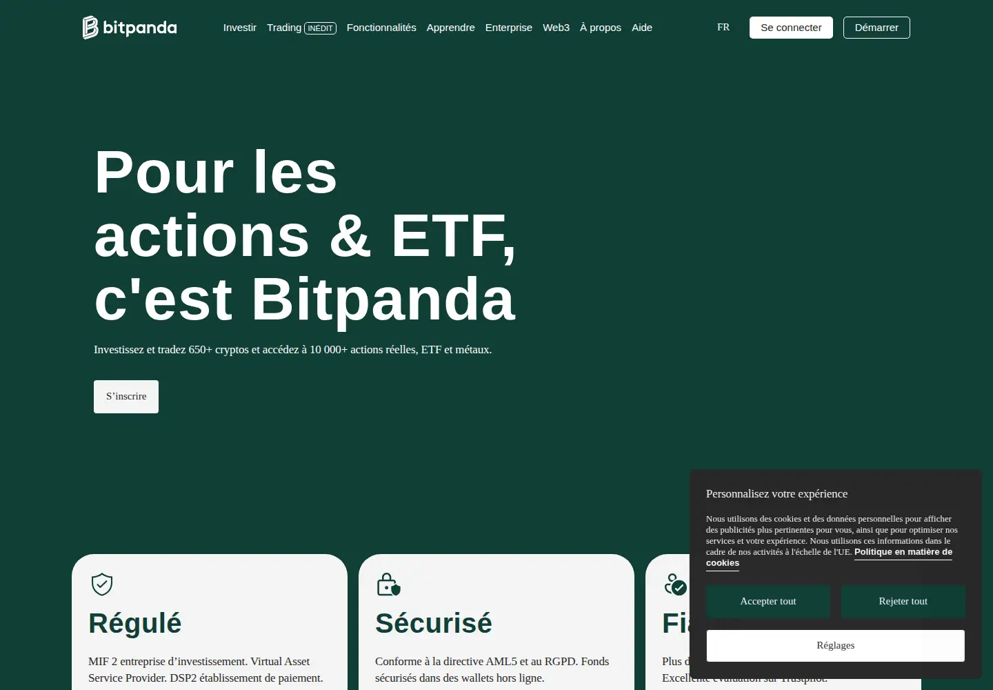 Screenshot of bitpanda.com